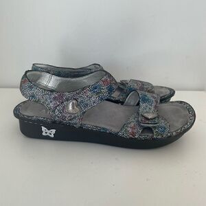Alegria Sandals Vie Size EU 38 US 8-8.5 Shoes Comfort Hook & Loop Leather